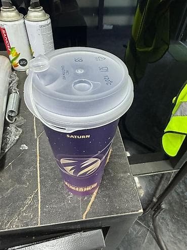 Кухонные принадлежности: Одноразовый термостакан с крышкой для горячих и холодных напитков - — 1