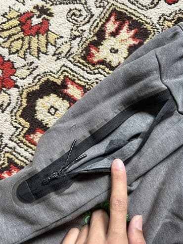 fleec: Мужской спортивный костюм, S, Nike, Б/у, цвет - Серый, Бесплатная доставка, Платная доставка — 10