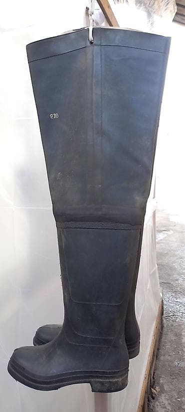 заброды для рыбалки: Заброды/ботфорты резиновые, цельнолитые, черные. - Материал: плотная — 1