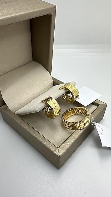 air nike: Набор украшений, Проба 585, Новый, Цвет металла: Желтый — 2