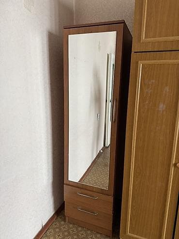 шкаф с зеркалом: Шифоньер, шкаф для одежды, Прямой, ЛДСП — 1