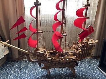 Декоративная модель парусного корабля с подсветкой (большой масштаб) — 2