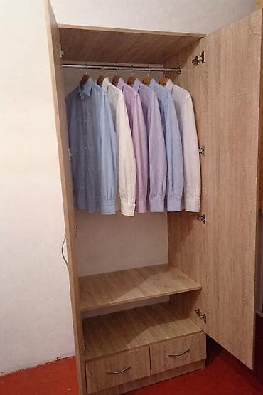 шкаф для вещей с полками: Шифоньер, шкаф для одежды, Новый, Прямой, ЛДСП — 6