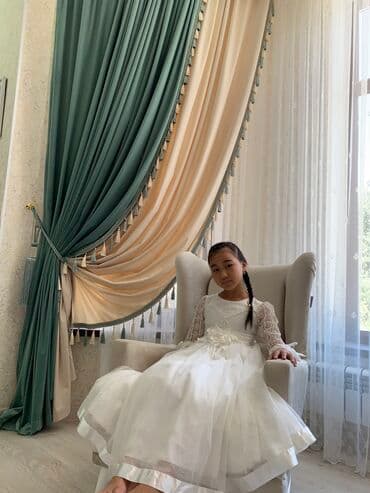 платье дордой: Детское платье, цвет - Белый, Новый — 4