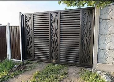 откатные вароты: Металлические, Механические, Другой бренд, Для частного дома, С калиткой, Оптом, Новый, Бесплатная установка — 8