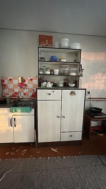 Кухонный пенал-шкаф с открытыми полками - Конфигурация: верхняя — 1