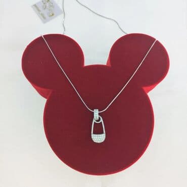 эксклюзивные свадебные пригласительные: Серебряный Цепочка с подвеской Булавка Серебро 925 пробы Длина 50 см — 1