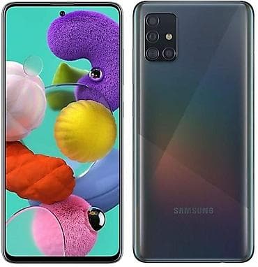 Samsung Galaxy A51, Б/у, 128 ГБ, цвет - Черный, 2 SIM