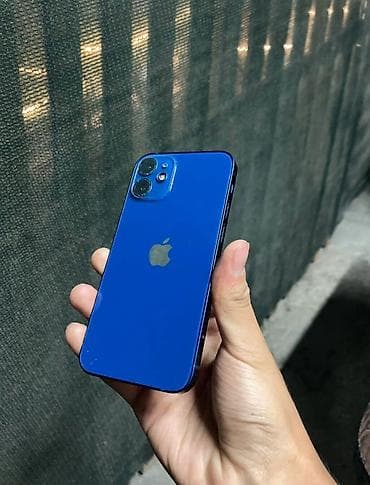 x s: IPhone 12 mini, Б/у, 128 ГБ, Синий, Чехол, 74 % — 1