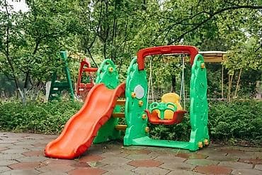 Детский игровой комплекс 3-в-1 для дома и дачи - Горка с плавным — 2