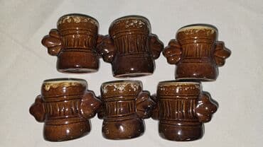 антирадар бишкек: Бокальчики 1970г. СССР, обливная керамика, набор — 1