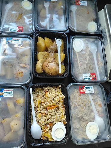 готовая еда: Плов в индивидуальных контейнерах плов 1 кг +шакарап 1 вах 2400 — 8