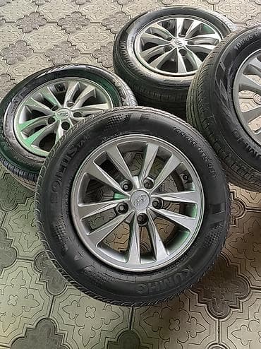 mitsubish: Литые Диски R 15 Hyundai, Комплект, отверстий - 5, Б/у — 5