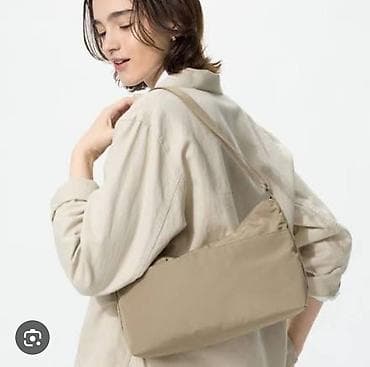 Классическая сумка, Uniqlo, Япония, Материал: Полиэстер, Регулируемый ремень, Унисекс, Новый — 3