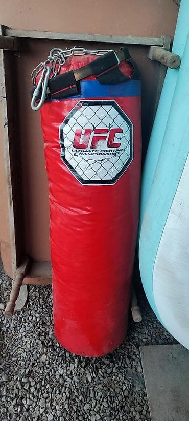 корабыл: Тяжёлая подвесная боксёрская груша UFC. - Цвет: красный с логотипом — 2