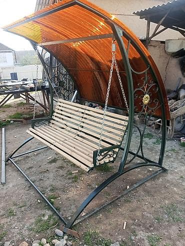 буква к: Садовые качели Металл, Со спинкой, С крышей — 2