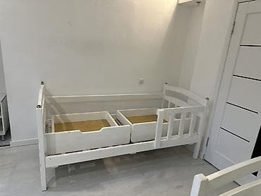 дет кровать: Детская односпальная кровать, Б/у, Для девочки, Для мальчика, С бортиком, Дерево, Самовывоз, Платная доставка — 1