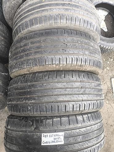 Шины и диски: Шины 215 / 55 / R 17, Лето, Б/у, Комплект, Легковые, Continental — 1