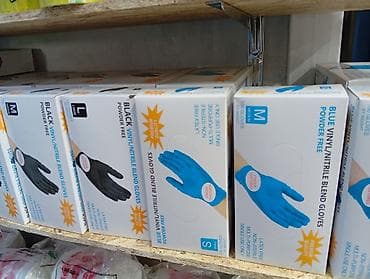 сателлит глюкометр: Перчатки одноразовые BLUE/BLACK/PINK Vinyl/Nitrile Blend Gloves - — 4