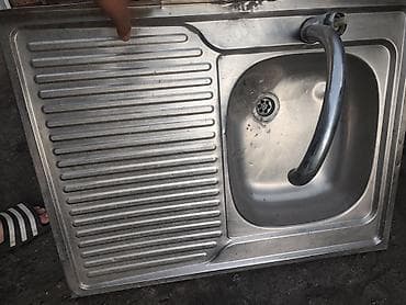 куплю мойку на кухню бу: Кухонная мойка из нержавеющей стали с крылом для сушки. состояние — 3