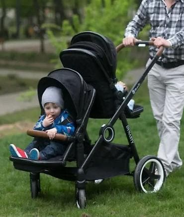 каляска детский новые: Коляска, Другой бренд, цвет - Черный, Б/у — 2