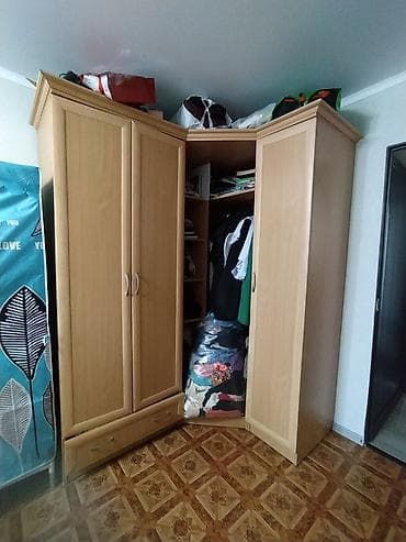 Дом и сад: Угловой шкаф-купе (распашные двери), цвет — светлый бук/дуб — 4