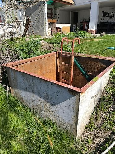 черновой потолок: Металлическая емкость/ванна квадратной формы для дачи, погреба, купели — 2