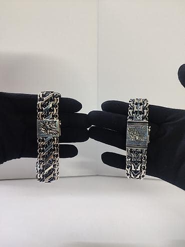 basconi 38: Мужские браслеты из Серебра 925 проба Браслет "Двойной Бисмарк" — 4