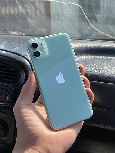 IPhone 11, Б/у, 128 ГБ, Зеленый, Чехол, 83 %