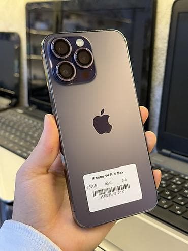 sony 4 pro: IPhone 14 Pro Max, Б/у, 256 ГБ, Deep Purple, Зарядное устройство, Защитное стекло, Чехол, В рассрочку, 85 % — 1