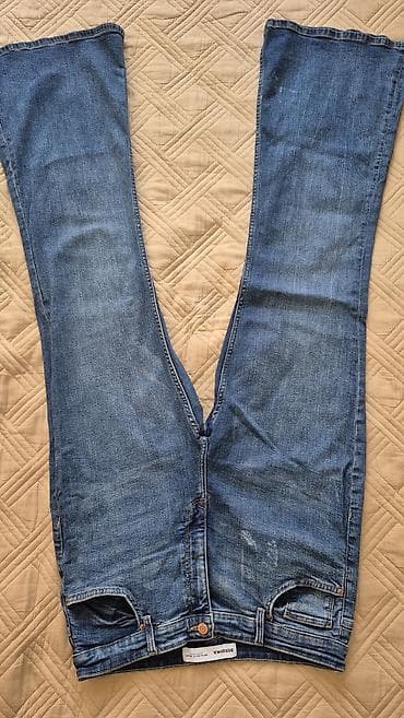 slim patch original: Джинсы, Клеш, Bershka, Средняя талия, L — 2