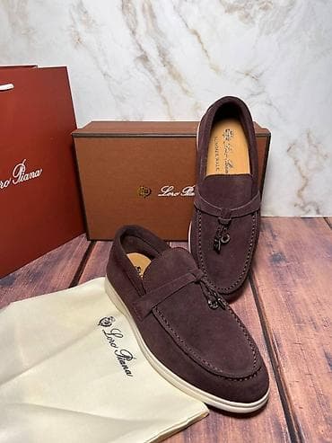 Мокасины и лоферы: Лоферы, 39, Loro Piana, Новый, цвет - Коричневый, Платная доставка — 1