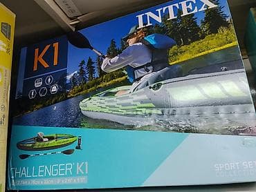 Охота и рыбалка: Надувной каяк Intex Challenger K1 (Sport Set Collection) - — 1
