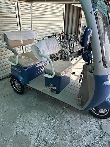 Скутерлер: Электрический трёхколёсный рикша-скутер с крышей и лобовым стеклом - — 2