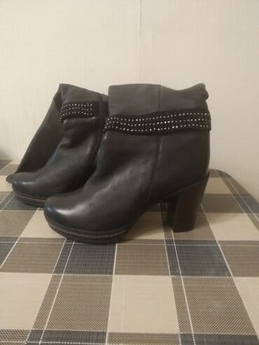 сапоги из натурального меха и кожи: Сапожки/ батильоны б/у,Кожа/ замша,натуральный мех,в отличном — 6