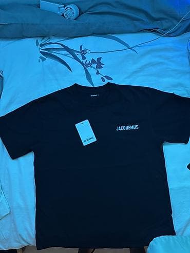 Мужская одежда: Футболка Jacquemus, черная Размеры S,M,L,XL,XXL - Классический крой с — 1