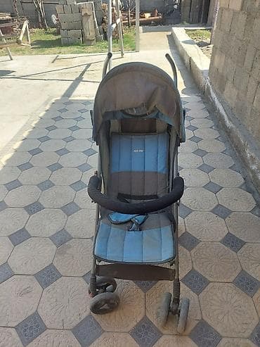 коляска летняя бу: Коляска, цвет - Голубой, Б/у — 1