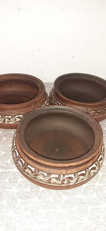 глиняные горшки: Горшки для запекания из красной глины. ЭКО! На одном горшке была — 3