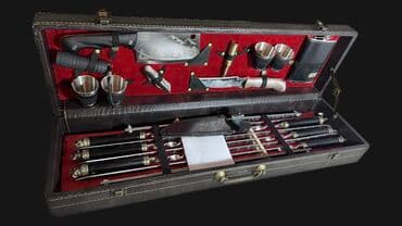 У нас в продаже есть,подарочные шашлычные наборы Самый большой выбор в