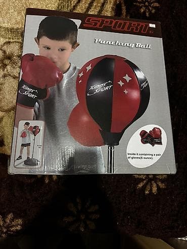 боксёрские перчатки для детей: Детский боксерский набор Kings Sport — Punching Ball - Напольная — 2