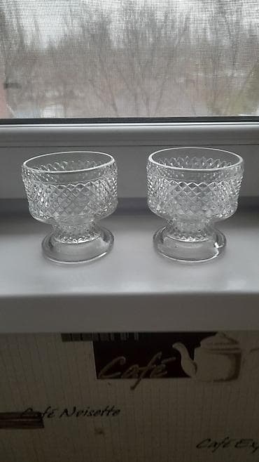 Посуда: Хрустальные креманки СССР – 2 шт, новые Продам новые хрустальные — 1