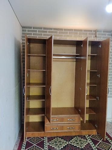 шкаф для одежды бу: Шифоньер, шкаф для одежды, Б/у, Прямой, ЛДСП — 1