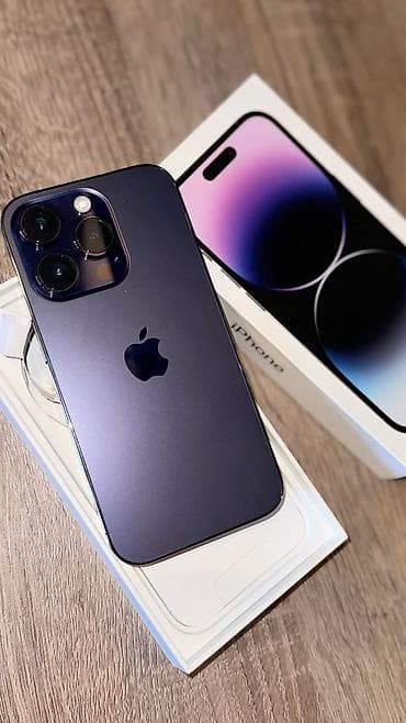 iphone 14 pro: IPhone 14 Pro Max, Б/у, 256 ГБ, Deep Purple, Коробка, 92 % — 1