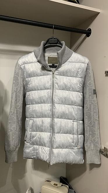 tech fleese: Серый стеганый джемпер/куртка на молнии Dior (оригинал) - Дизайн — 2