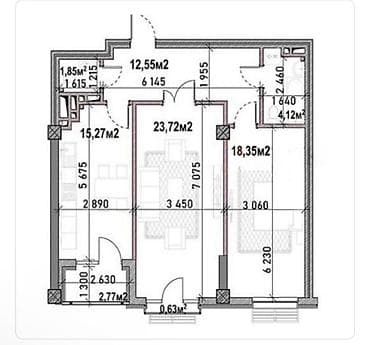 Квартиры: 2 комнаты, 80 м², Элитка, 13 этаж — 2