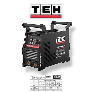импульсный сварка: Инверторный сварочный аппарат TEH TWA350E MMA160 - Тип: MMA (ручная — 1