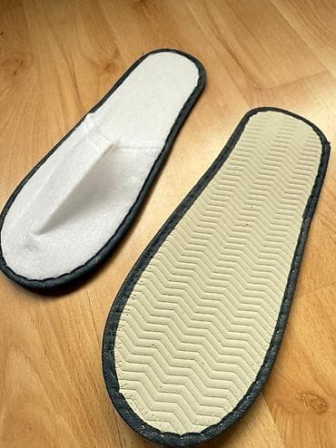 отельные тапочки: ОДНОРАЗОВЫЕ ТАПОЧКИ. Пара одноразовых тапочек белого цвета с закрытым — 3