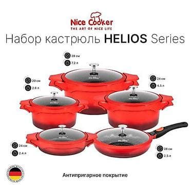 cook: Набор посуды Nice Cooker HELIOS Series Комплектация и размеры: - — 1