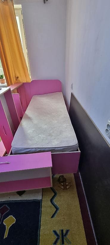 sofa bed: Одноместная кровать с матрасом и прикроватной тумбой 2шт по 6000сом - — 2