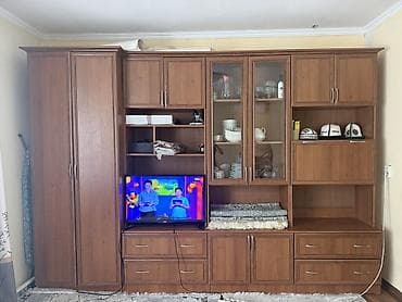 Стенка-шкаф, Тип стенки-шкафа: Модульная, Для зала, Особенности: С отделением под телевизор